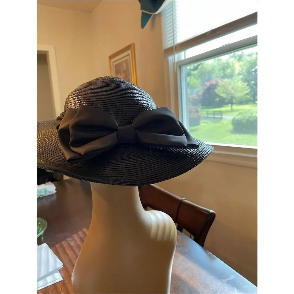 Unbranded Vintage Classic Black Wide-Brim Women's Sun Hat
